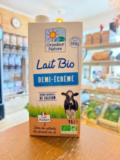 LAIT 1/2 ECREME GRANDEUR NATURE BRIQUE 1L