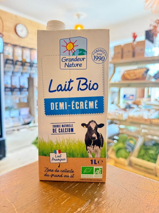 LAIT 1/2 ECREME GRANDEUR NATURE BRIQUE 1L
