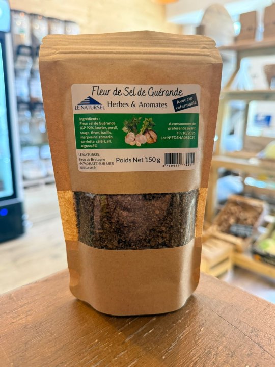 FLEUR DE SEL GUERANDE HERBES ET AROMATES NATURSEL 150GR