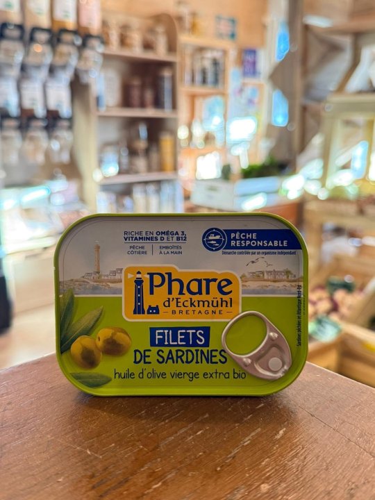 FILET SARDINE HUILE OLIVE PHARE D'ECKMUHL 100GR