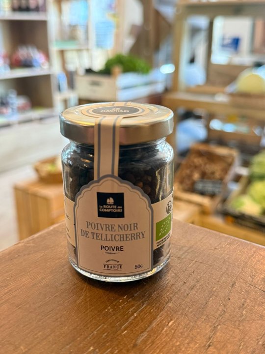POIVRE NOIR TELLICHERRY RTE DES COMPTOIRS 50GR