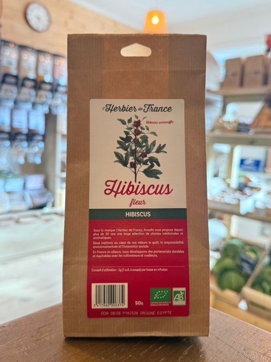HIBISCUS FLEUR TISANE HERBIER DE FRANCE