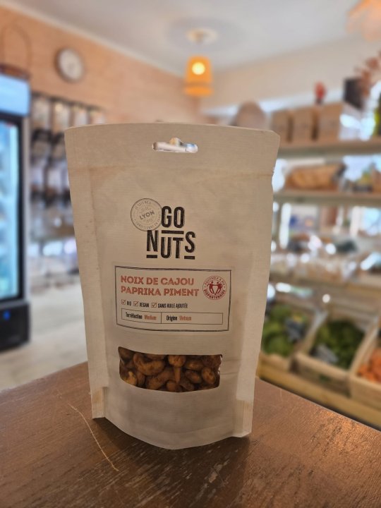 NOIX DE CAJOU PAPRIKA PIMENT GO NUTS 125GR