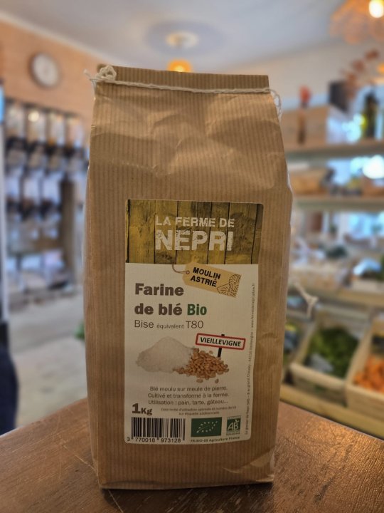FARINE DE BLE T80 FERME DE NEPRI SAC 1 KG