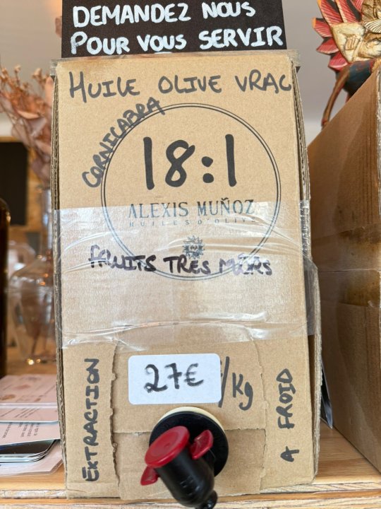  HUILE D'OLIVE VRAC CORNICABRA ALEXIS MUNOZ KILO